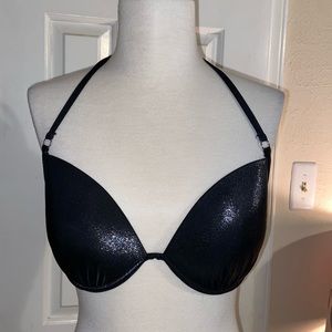 Black Glitter Bikini Top